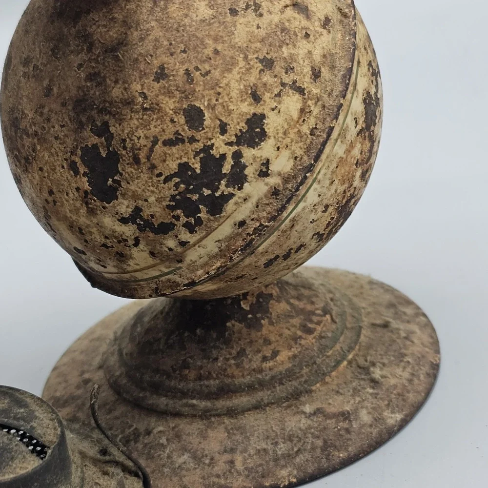 Vintage Antique? Metal Saturn Oil Lamp Art Deco 20s Parts/Repair Industrial Rare